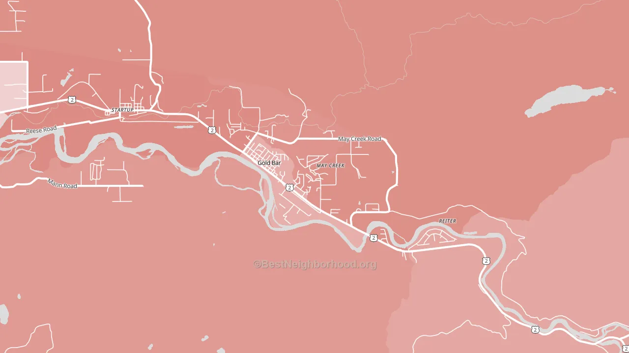 Gold Bar, WA block-group political-lean map