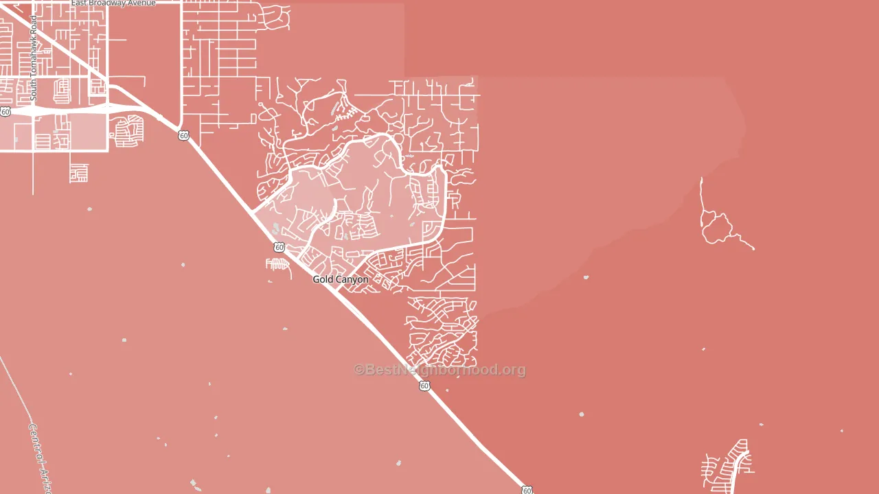 Gold Canyon, AZ block-group political-lean map