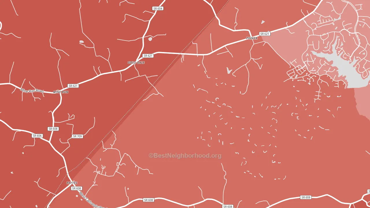 Gold Dale, VA block-group political-lean map
