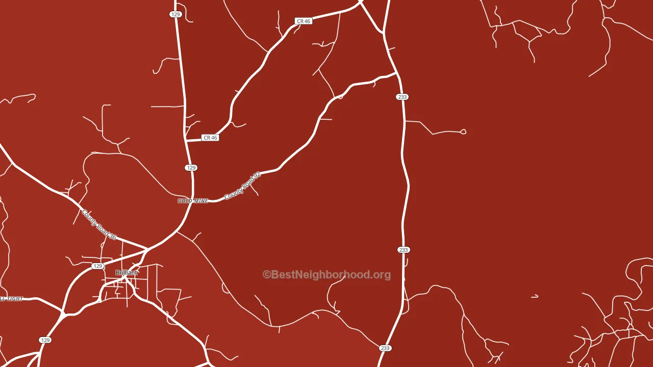 Gold Mine, AL block-group political-lean map