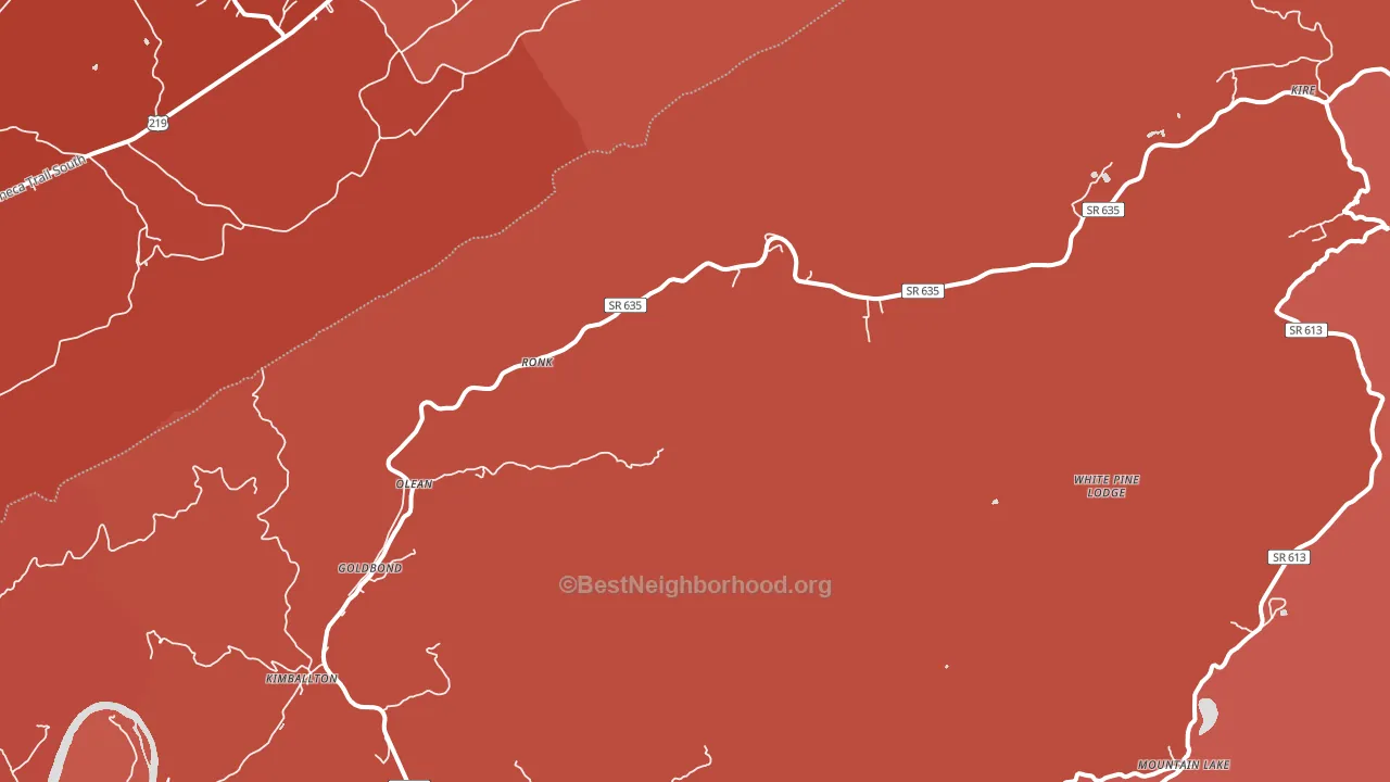 Goldbond, VA block-group political-lean map
