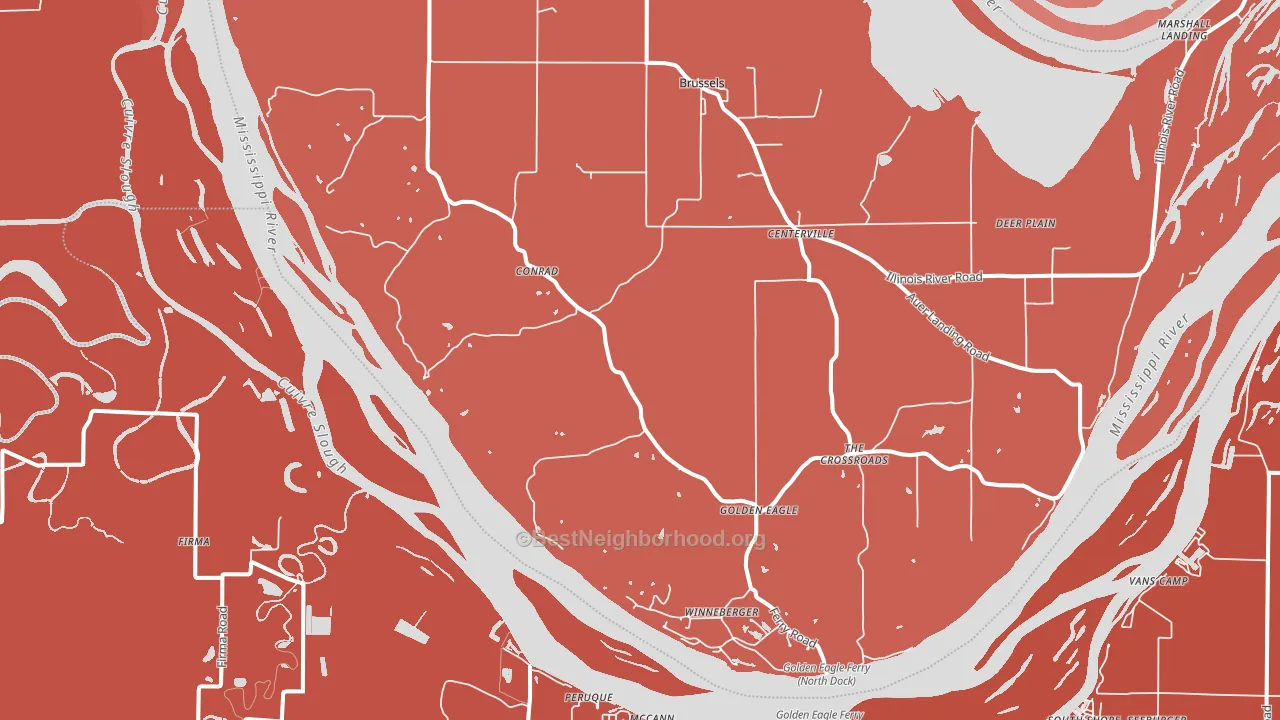 Golden Eagle, IL block-group political-lean map