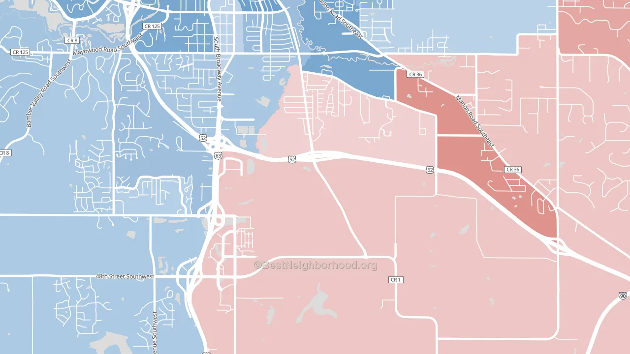 Golden Hill, MN block-group political-lean map