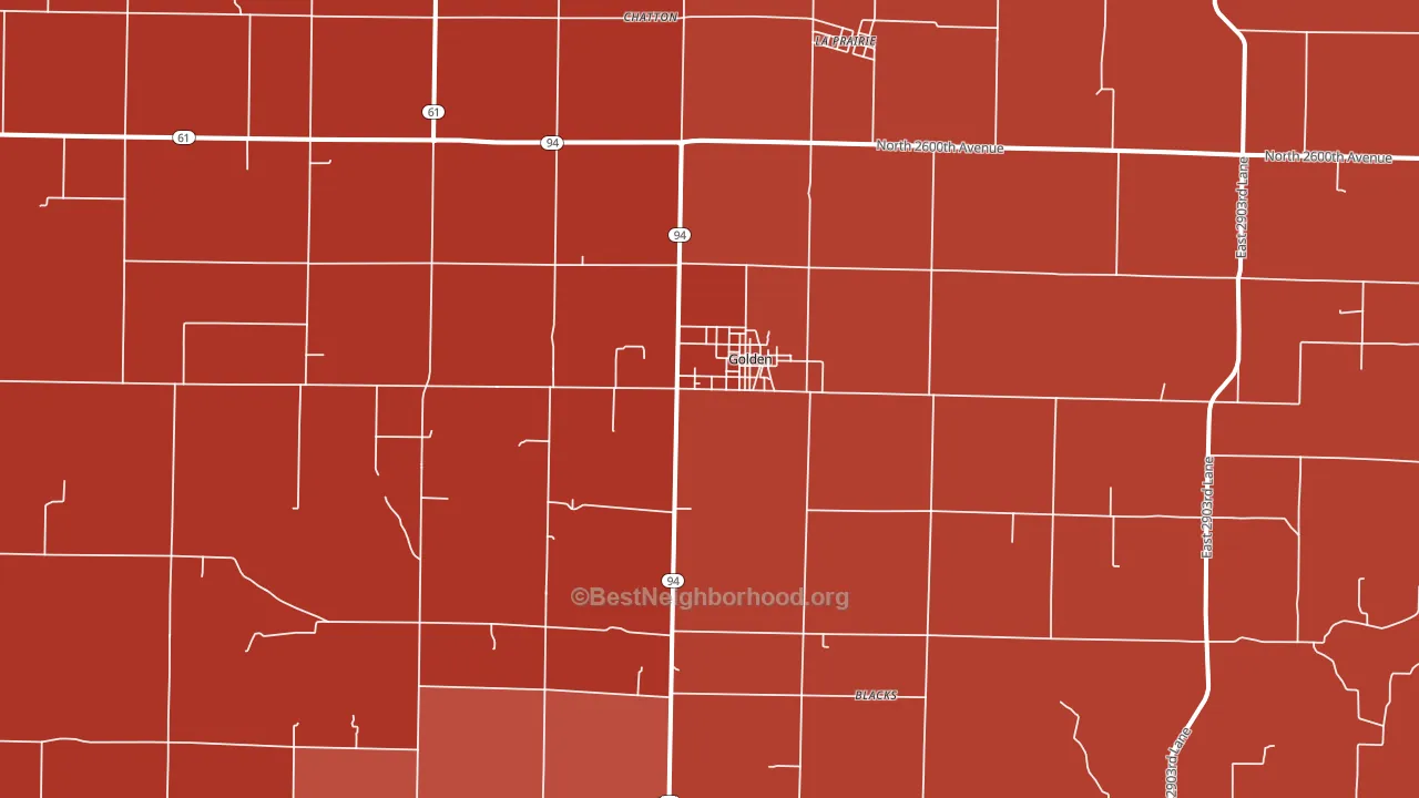 Golden, IL block-group political-lean map