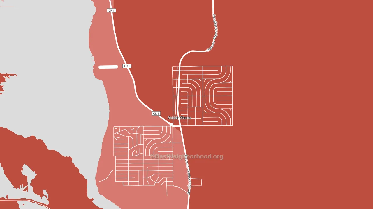 Golden Shores, AZ block-group political-lean map