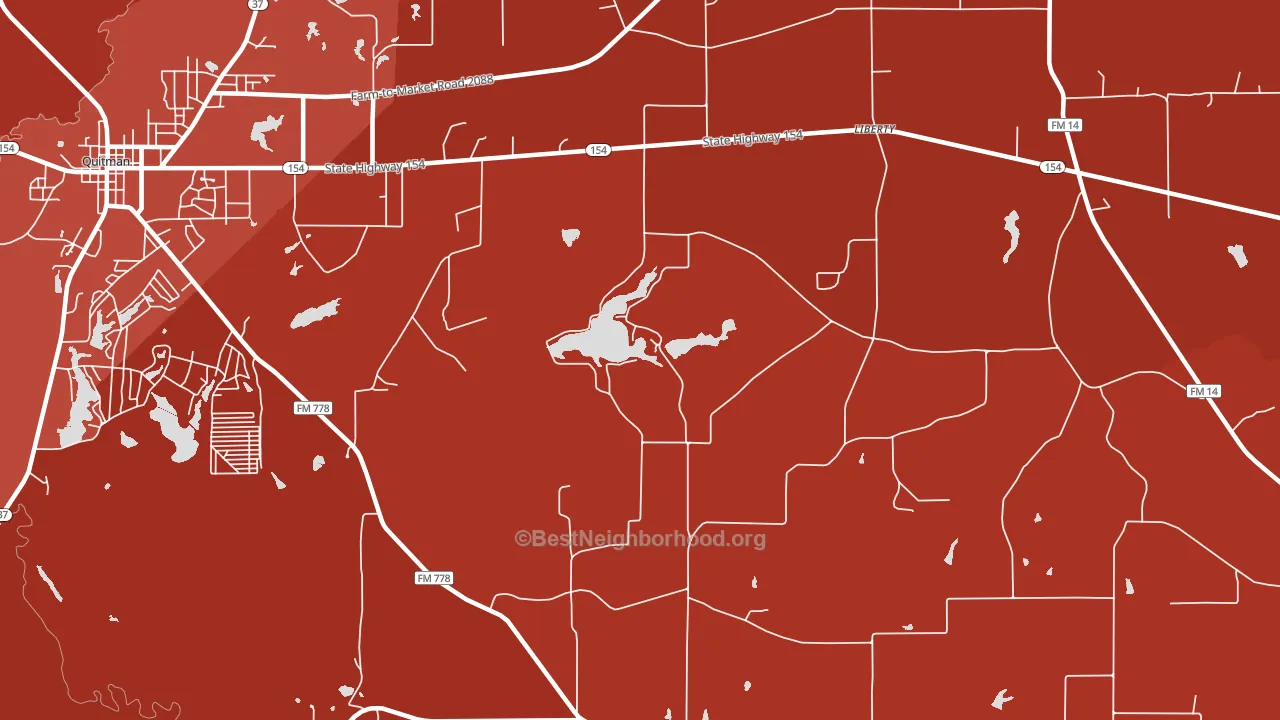 Golden, TX block-group political-lean map