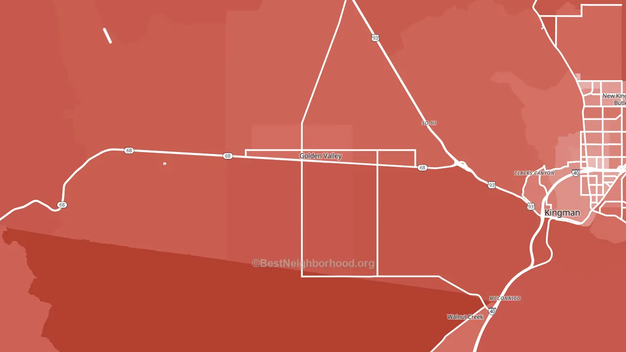 Golden Valley, AZ block-group political-lean map