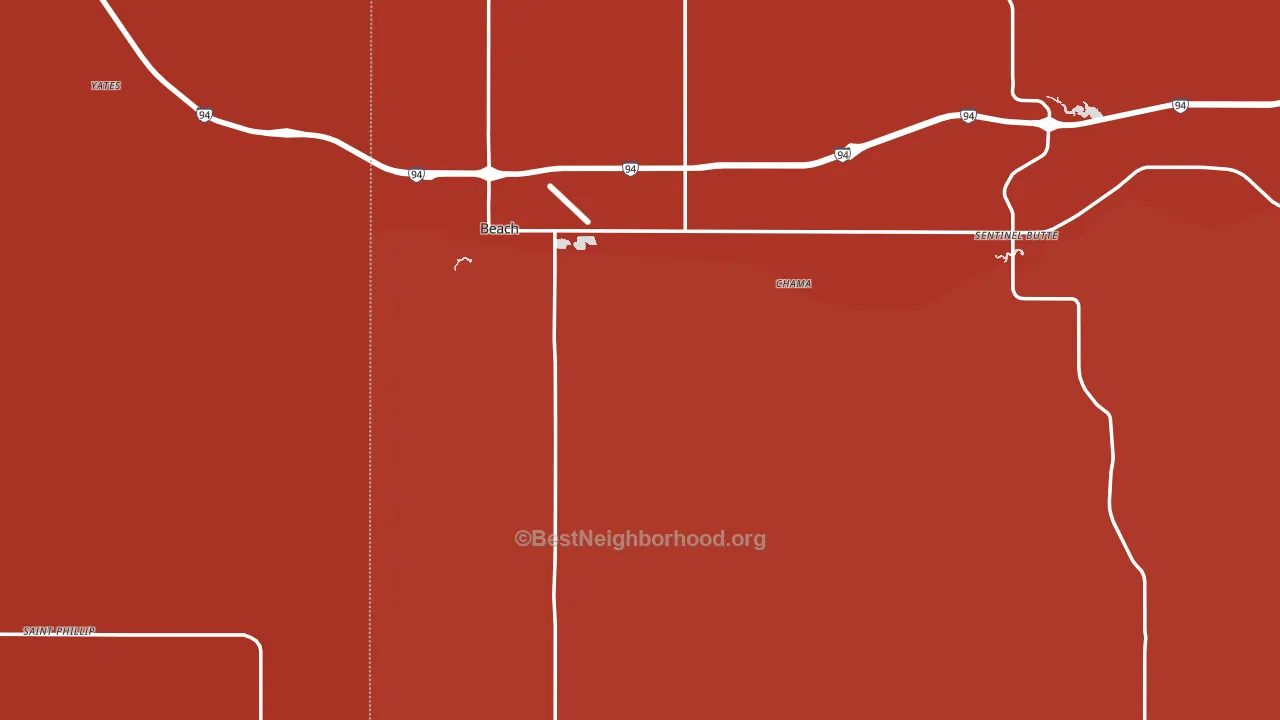Golden Valley County, ND block-group political-lean map