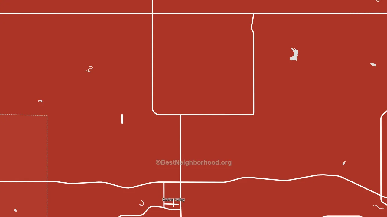 Golden Valley, ND block-group political-lean map