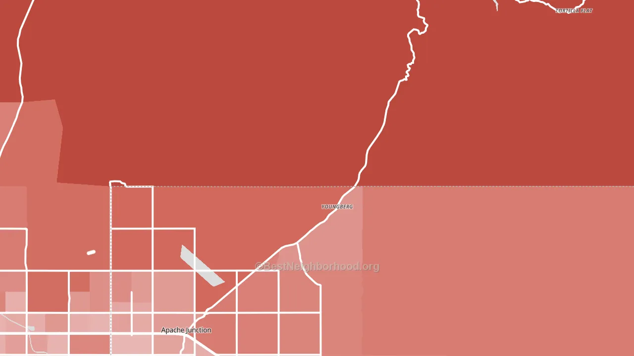 Goldfield, AZ block-group political-lean map