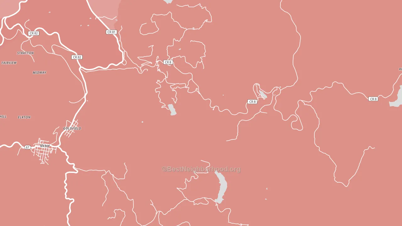 Goldfield, CO block-group political-lean map