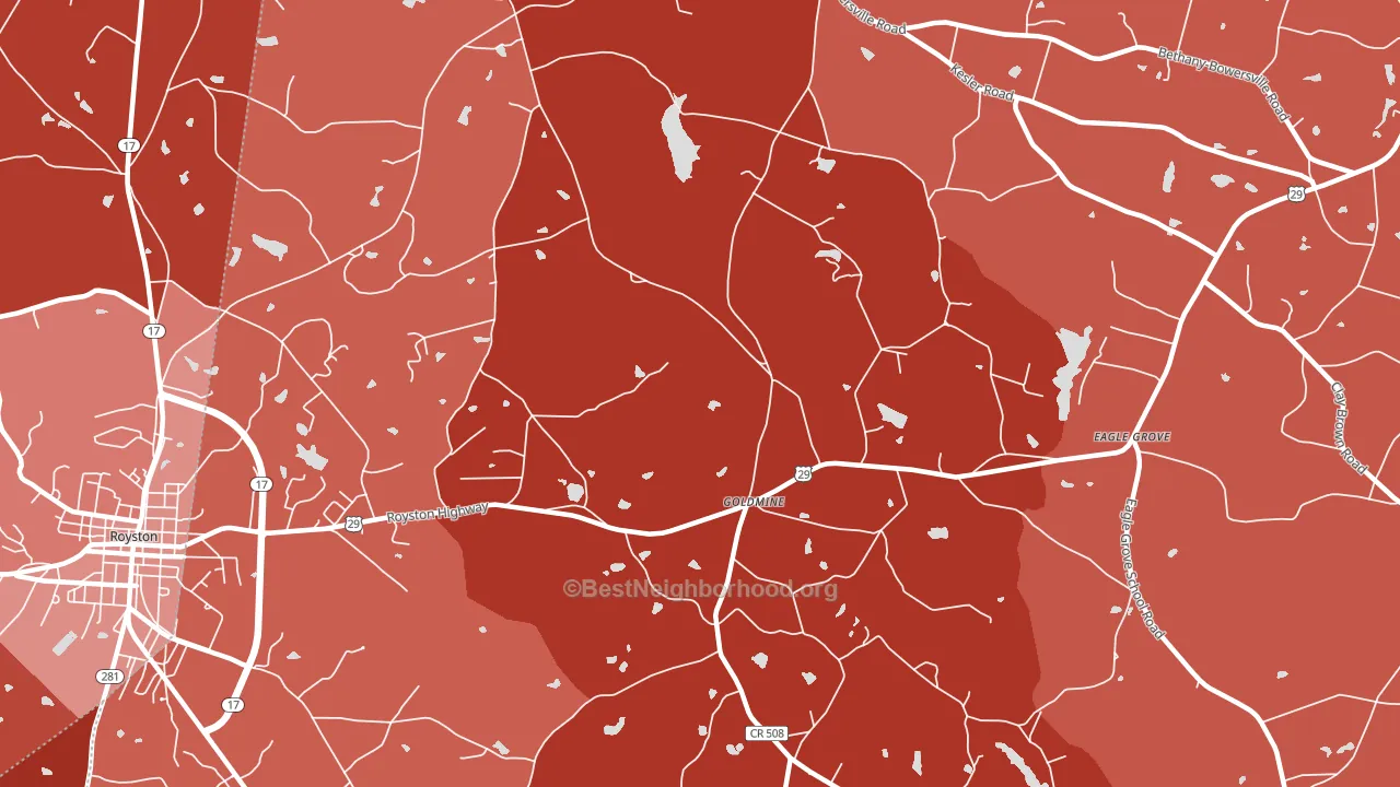 Goldmine, GA block-group political-lean map