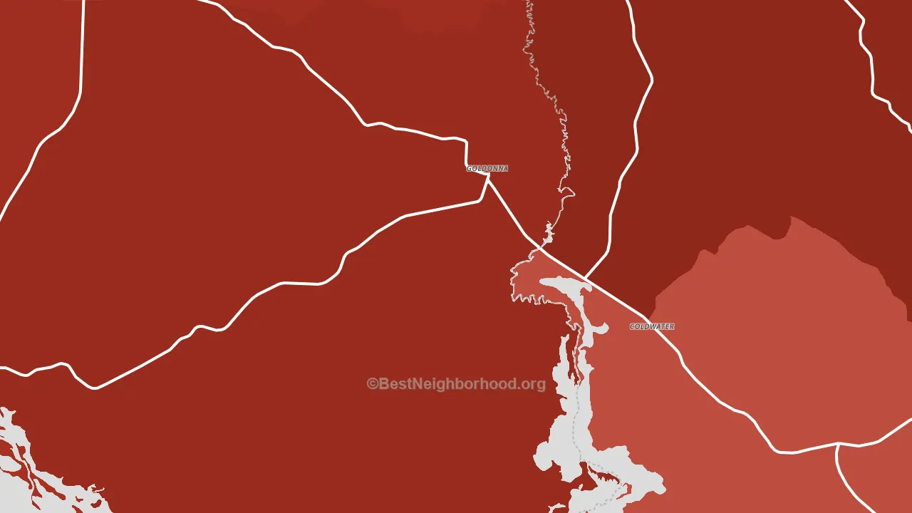 Goldonna, LA block-group political-lean map