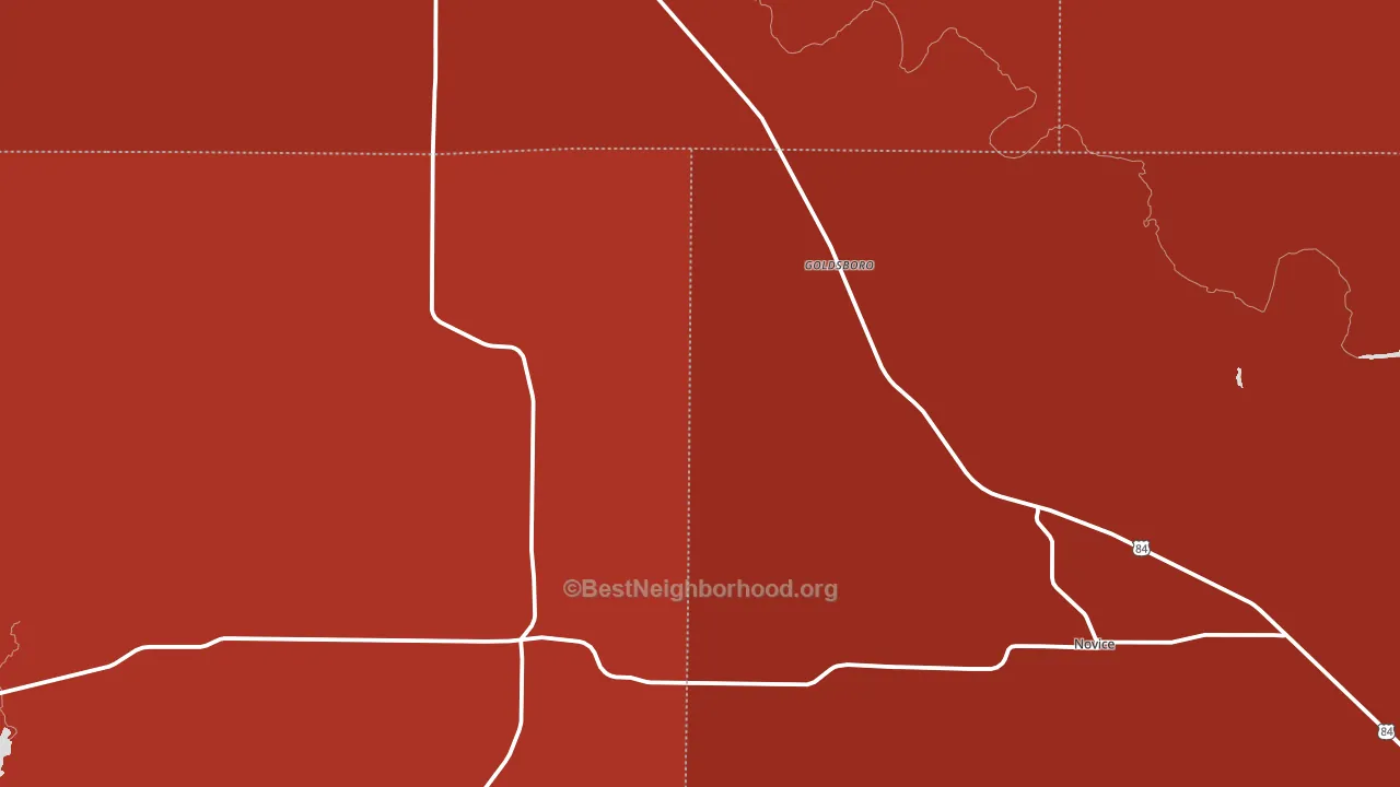 Goldsboro, TX block-group political-lean map