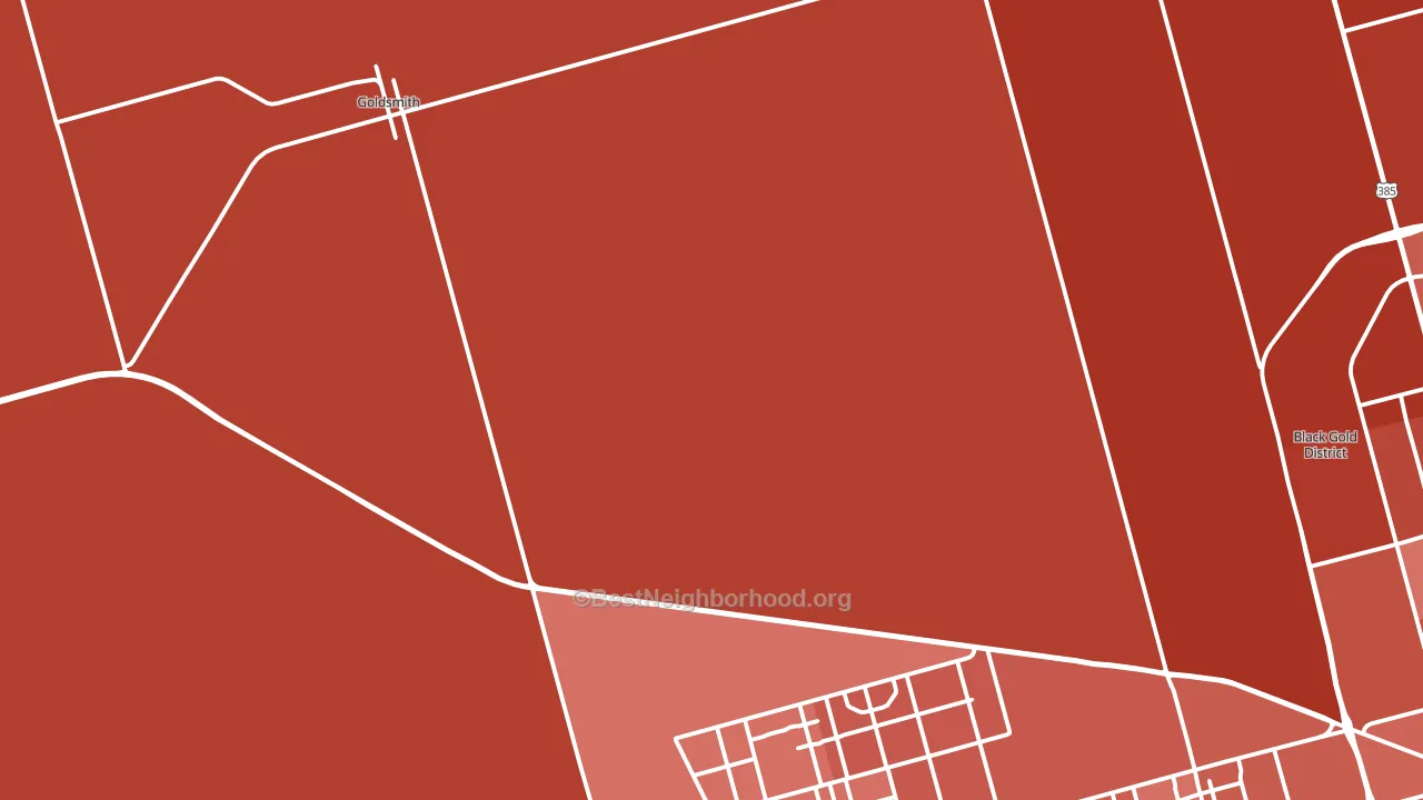 Goldsmith, TX block-group political-lean map