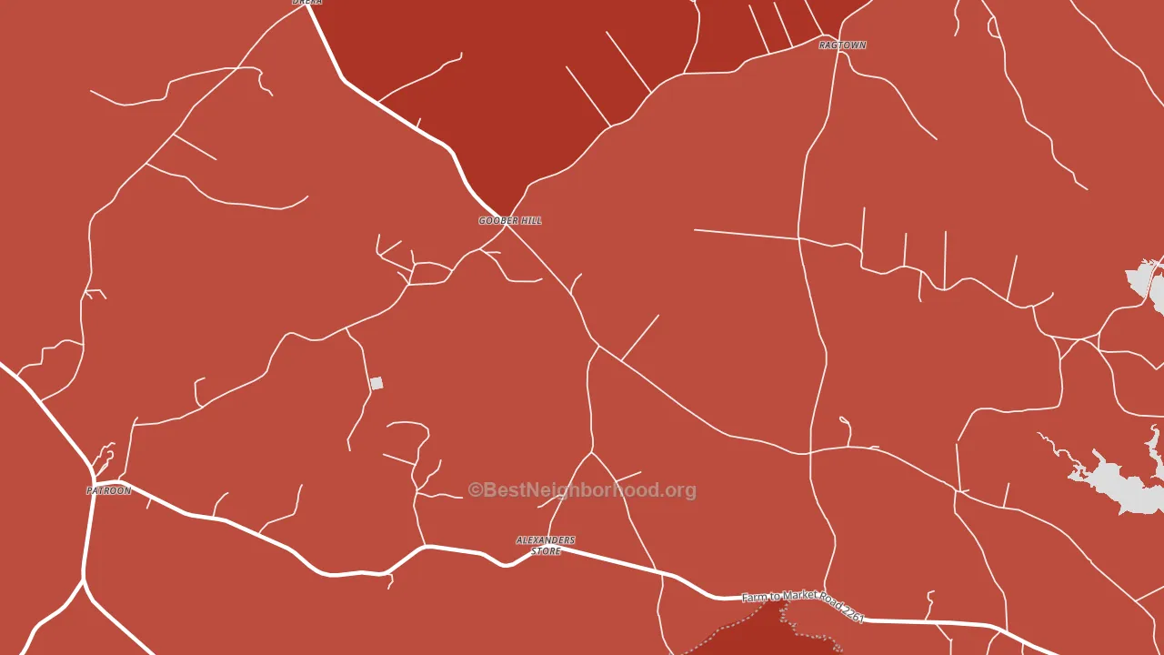 Goober Hill, TX block-group political-lean map