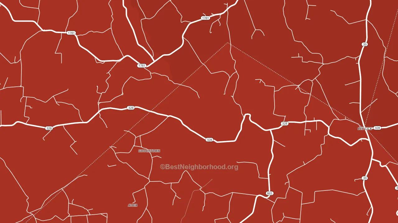 Goochtown, KY block-group political-lean map