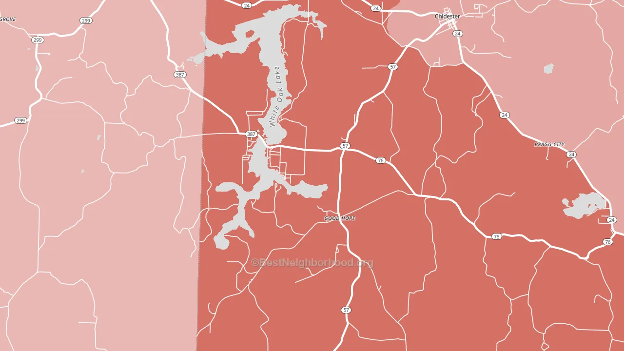 Good Hope, AR block-group political-lean map