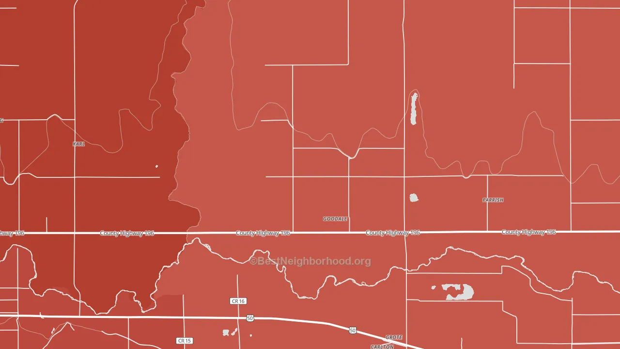 Goodale, CO block-group political-lean map