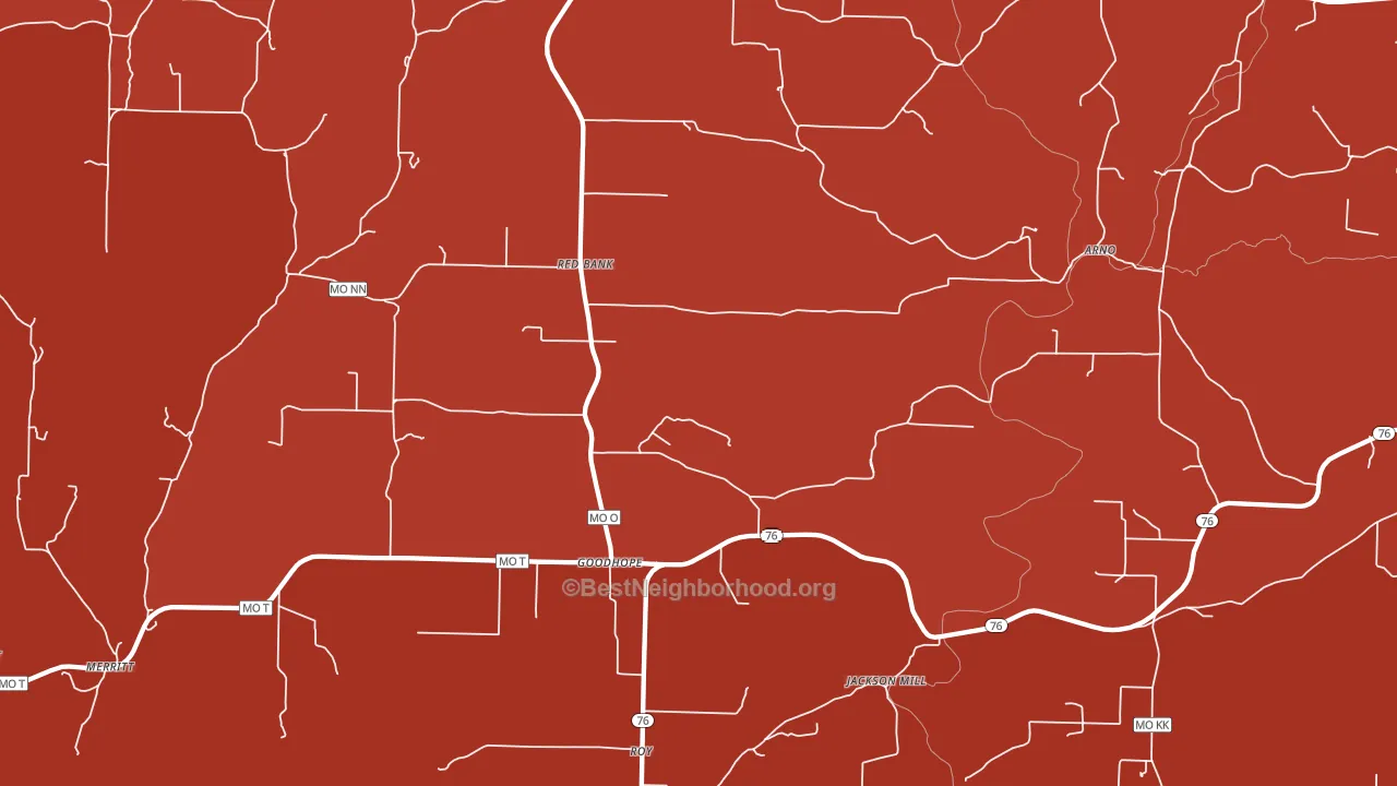 Goodhope, MO block-group political-lean map