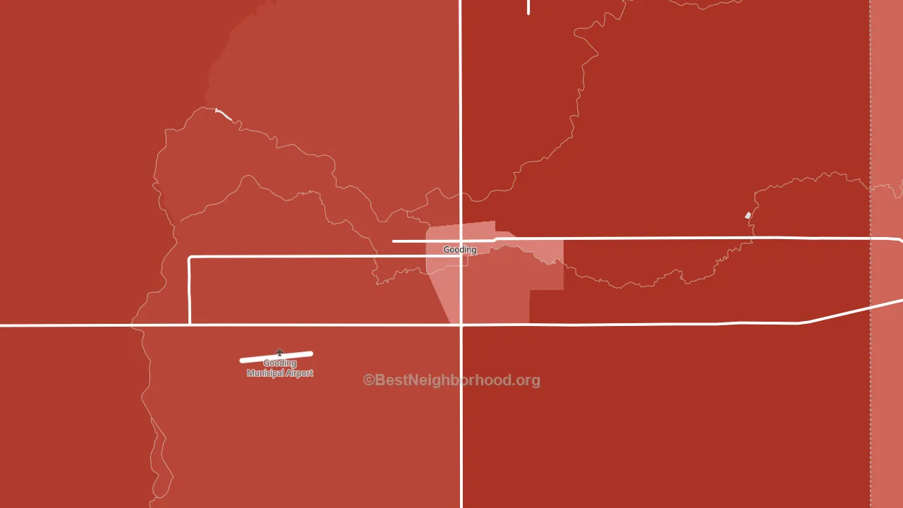 Gooding, ID block-group political-lean map