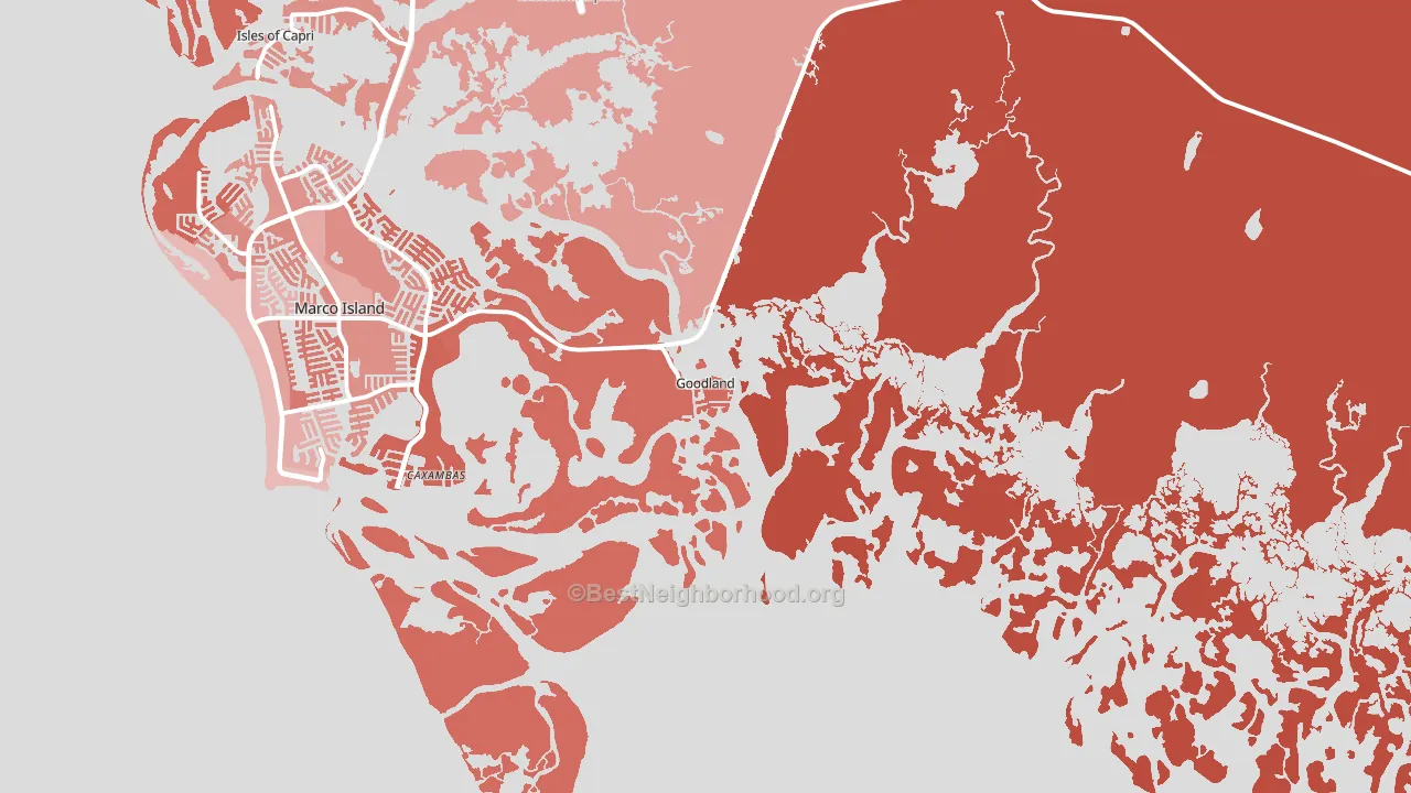Goodland, FL block-group political-lean map