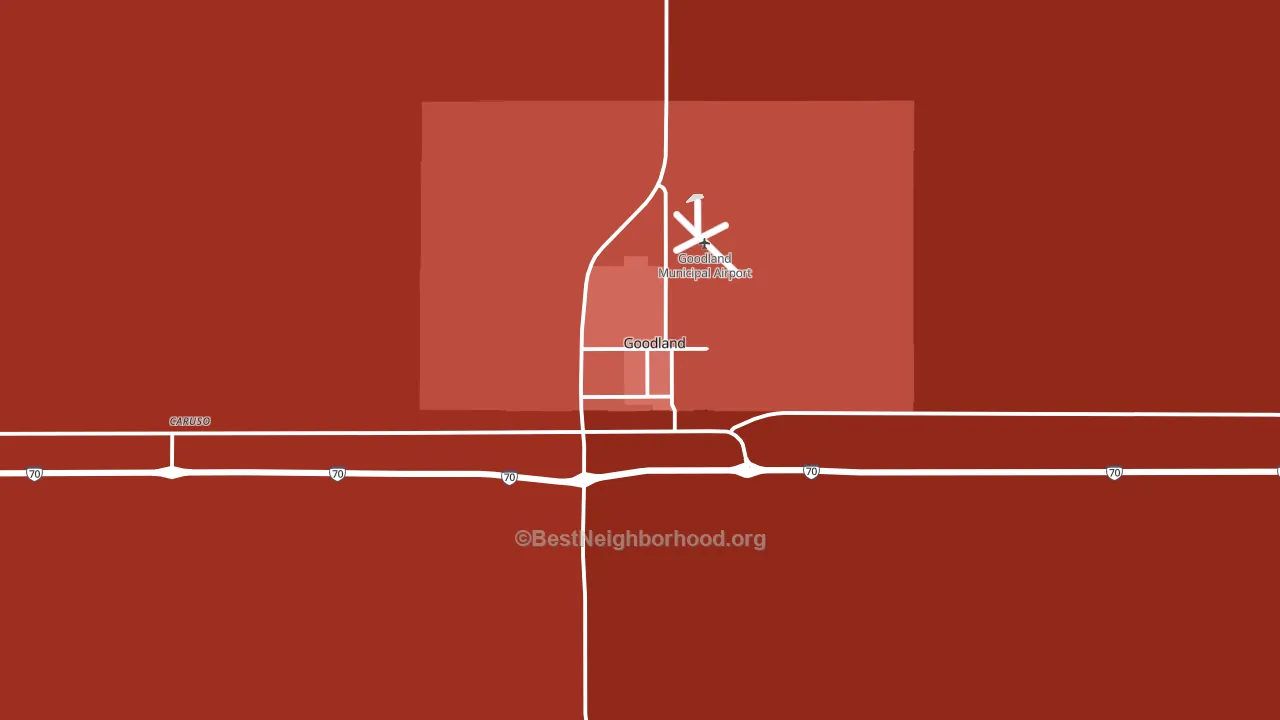 Goodland, KS block-group political-lean map