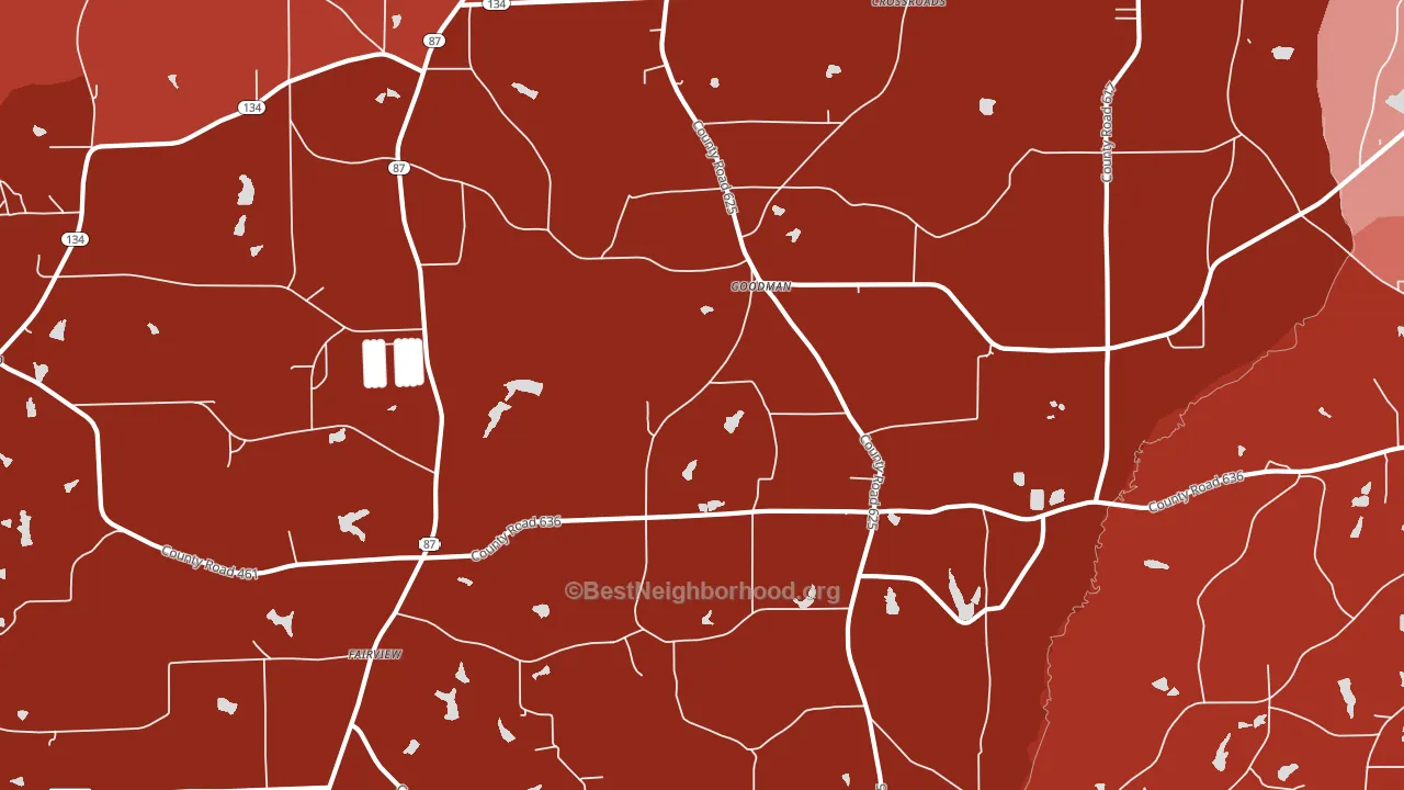 Goodman, AL block-group political-lean map