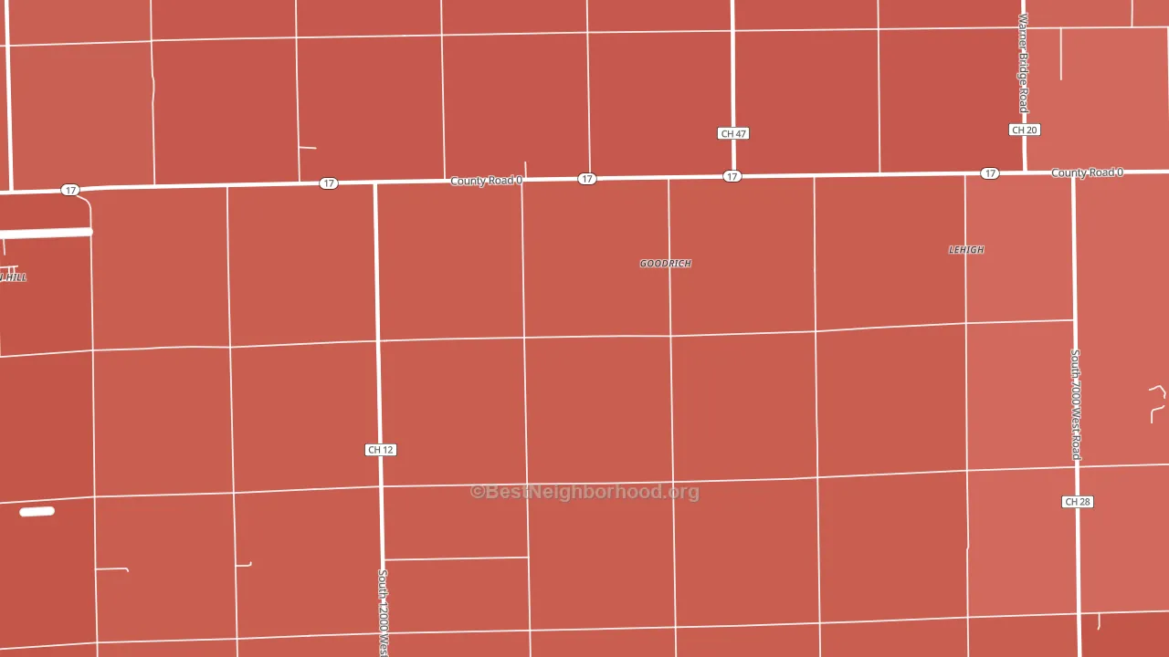 Goodrich, IL block-group political-lean map