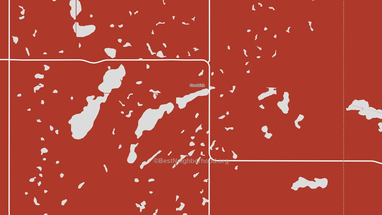 Goodrich, ND block-group political-lean map