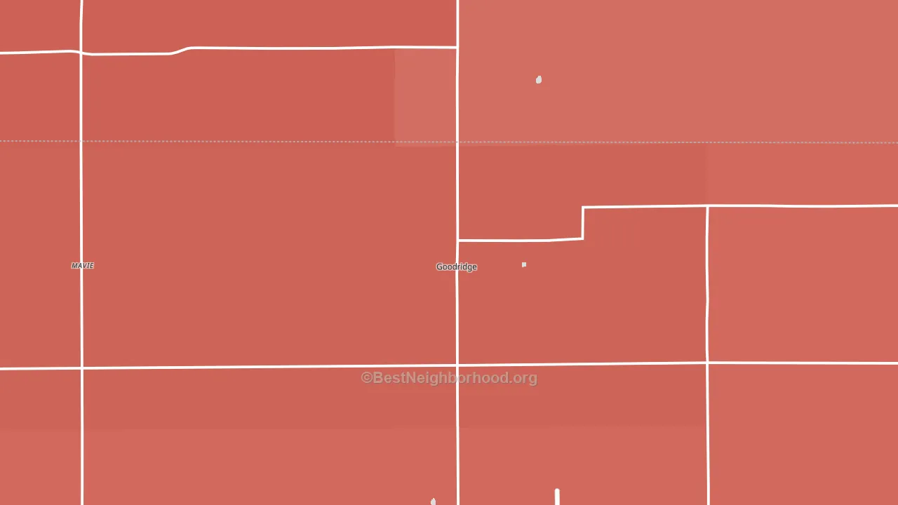 Goodridge, MN block-group political-lean map