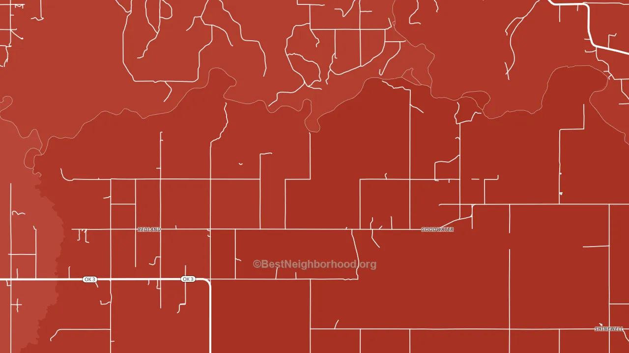 Goodwater, OK block-group political-lean map