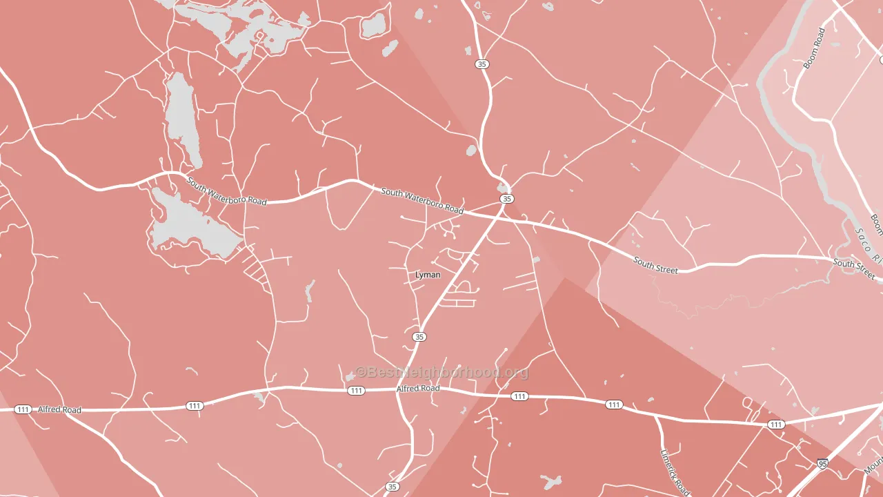 Goodwins Mills, ME block-group political-lean map
