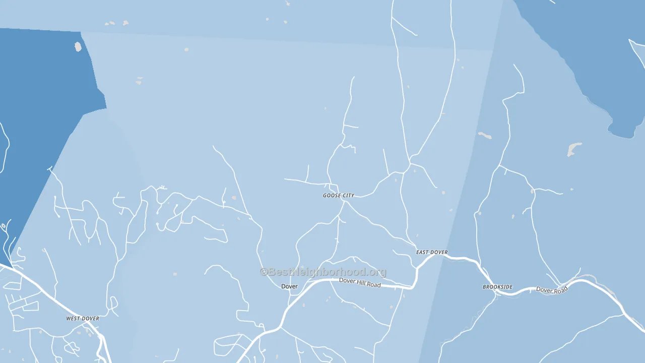 Goose City, VT block-group political-lean map