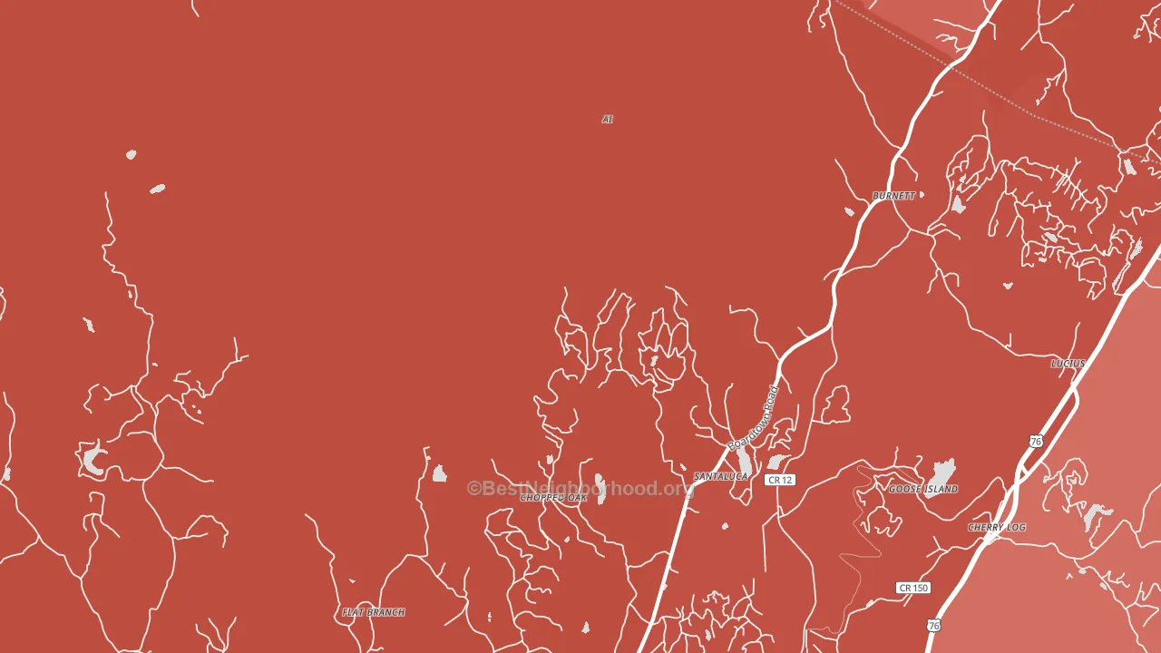 Goose Island, GA block-group political-lean map