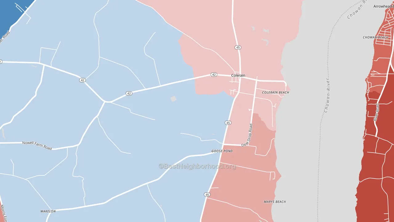Goose Pond, NC block-group political-lean map