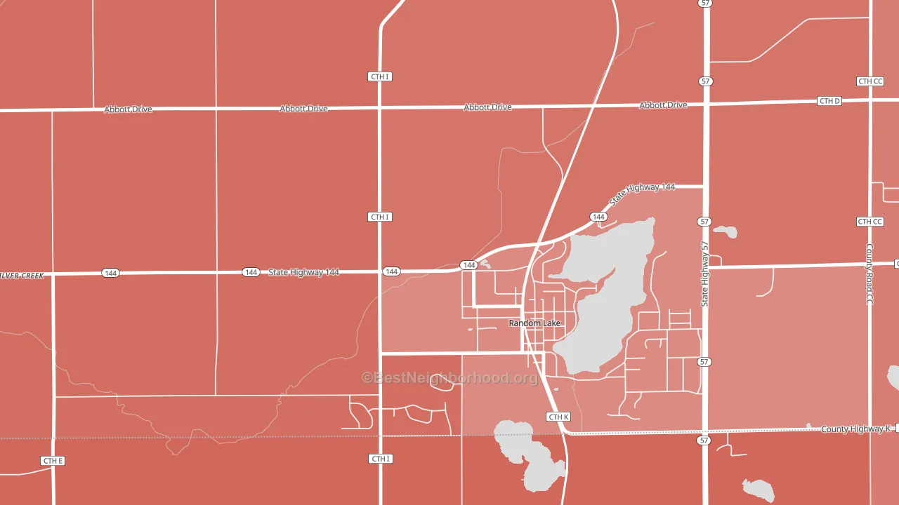 Gooseville, WI block-group political-lean map