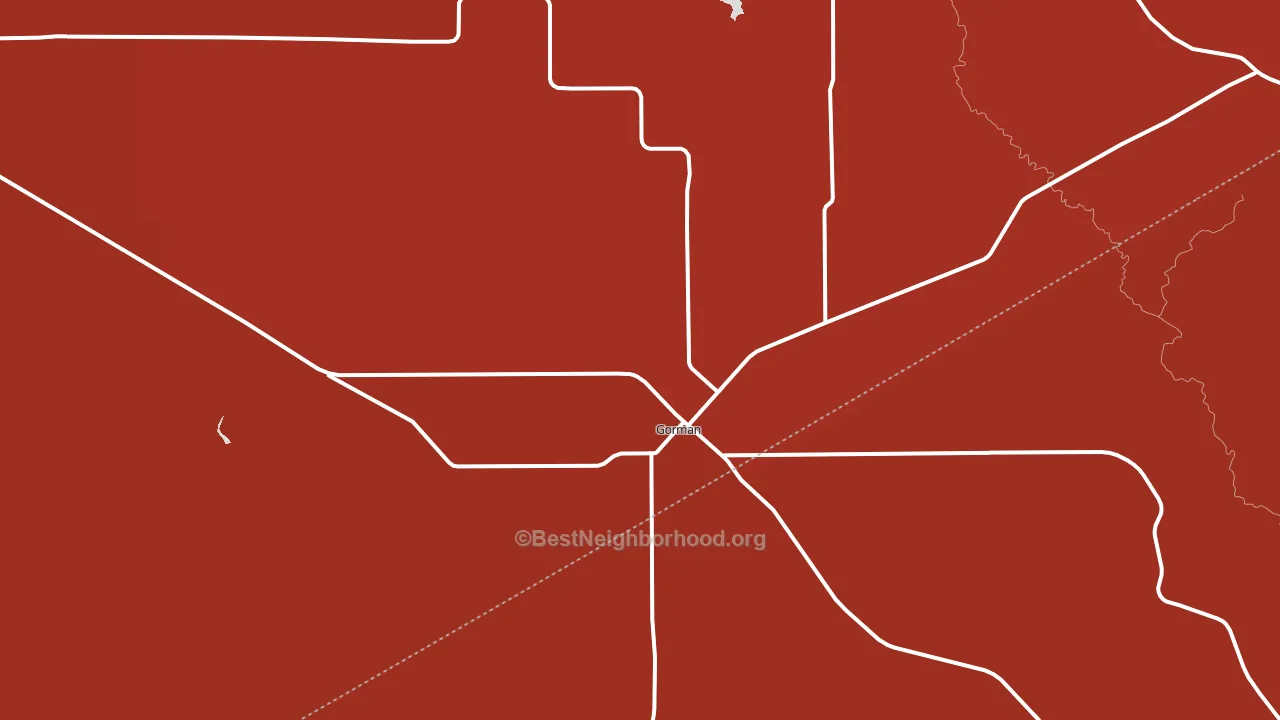 Gorman, TX block-group political-lean map