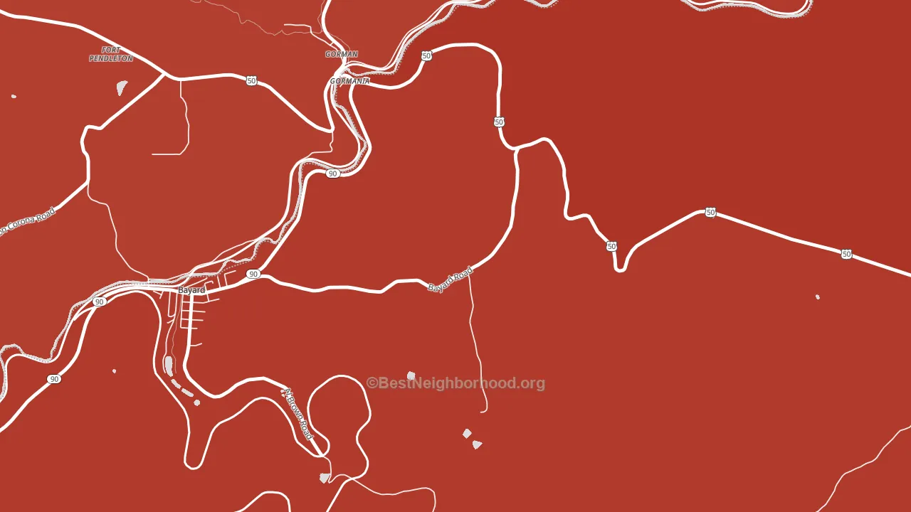 Gormania, WV block-group political-lean map