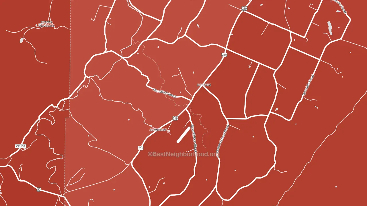 Gortner, MD block-group political-lean map