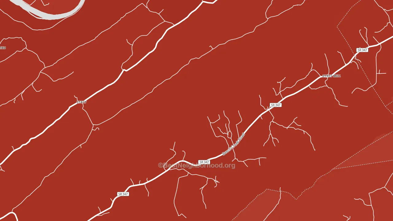 Goshen, TN block-group political-lean map