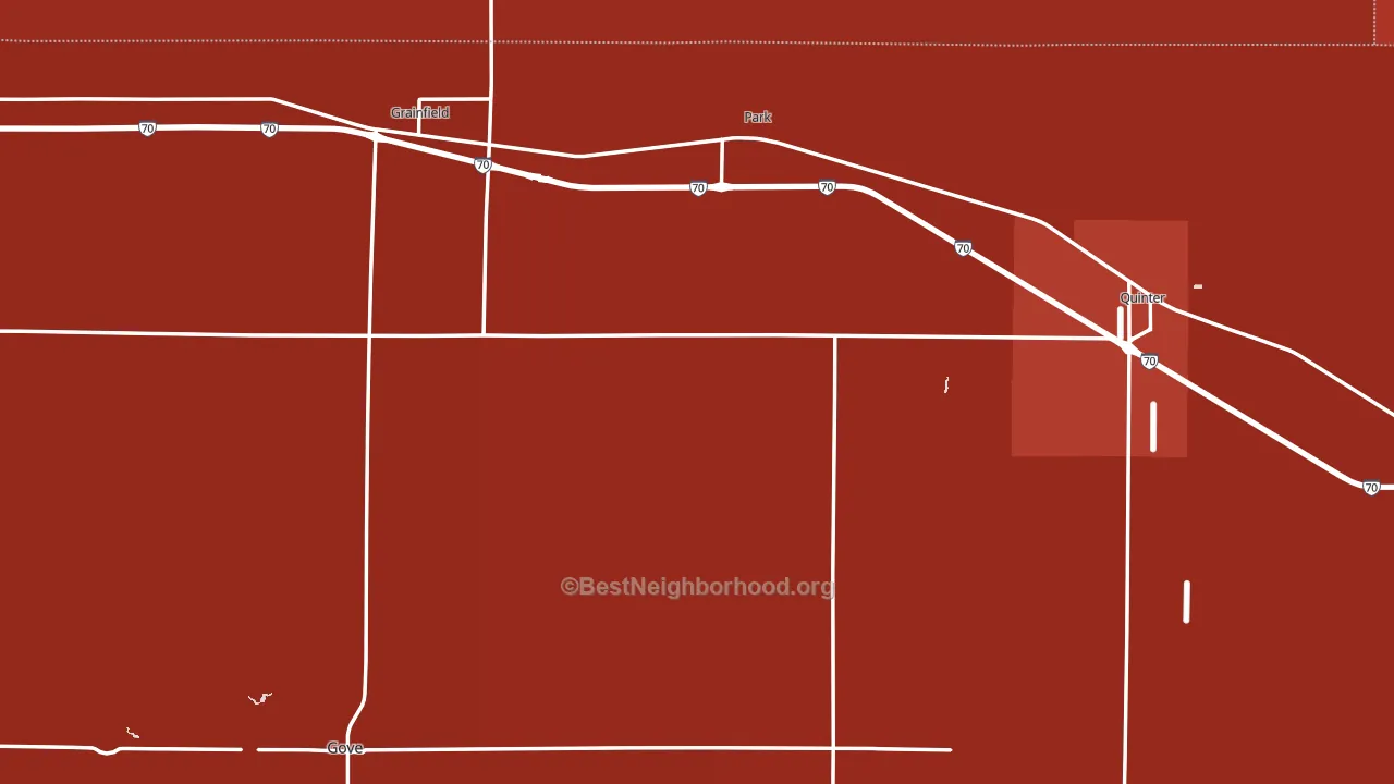 Gove County, KS block-group political-lean map
