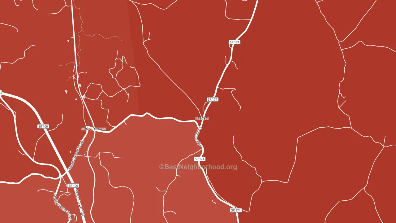 Graball, TN block-group political-lean map