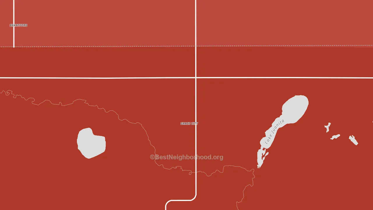 Grace City, ND block-group political-lean map