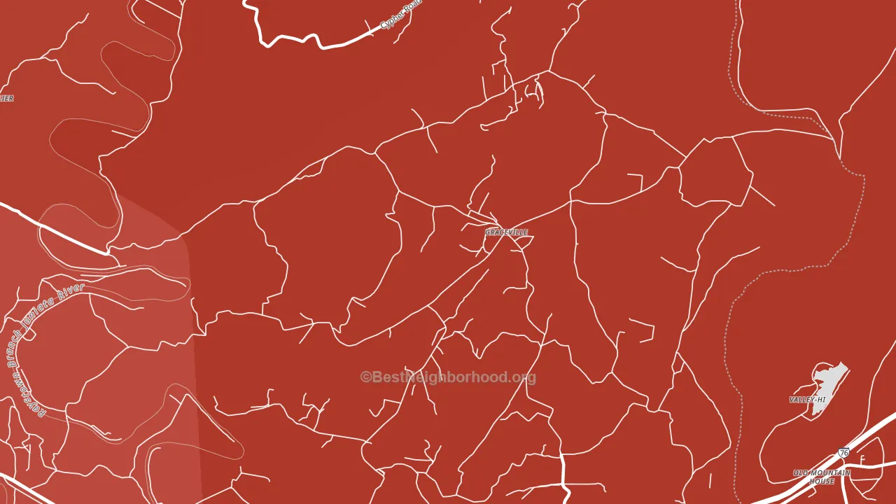 Graceville, PA block-group political-lean map