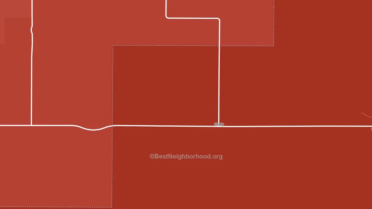 Grady, NM block-group political-lean map