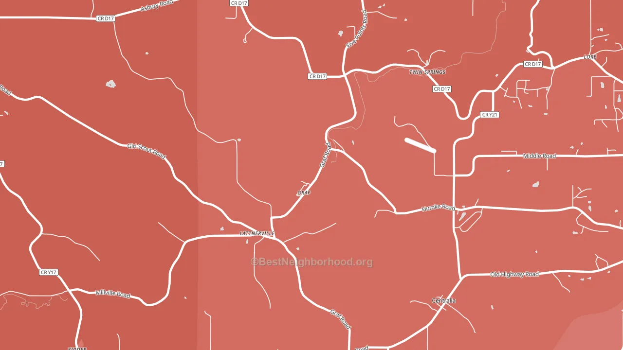 Graf, IA block-group political-lean map