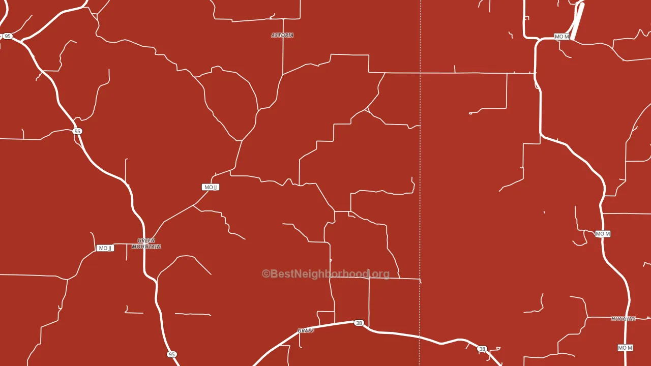 Graff, MO block-group political-lean map