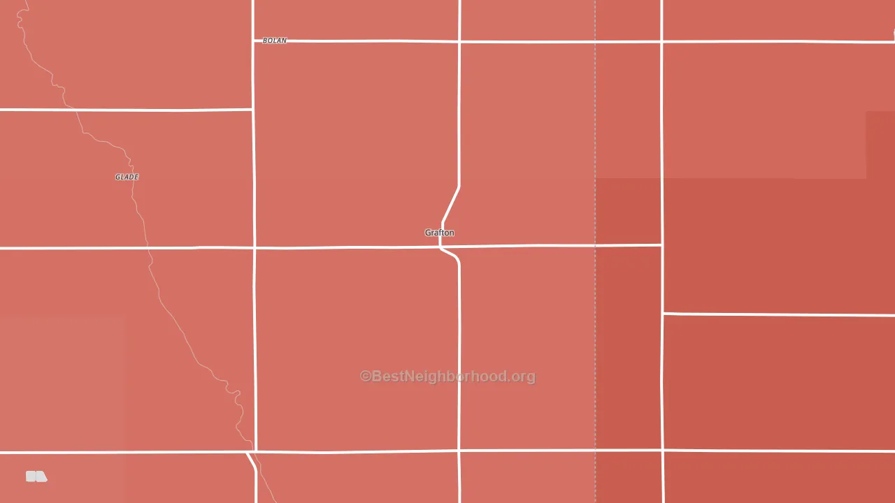 Grafton, IA block-group political-lean map