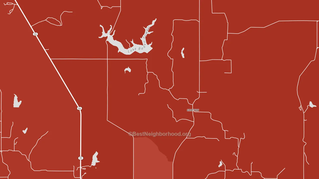 Grafton, KS block-group political-lean map